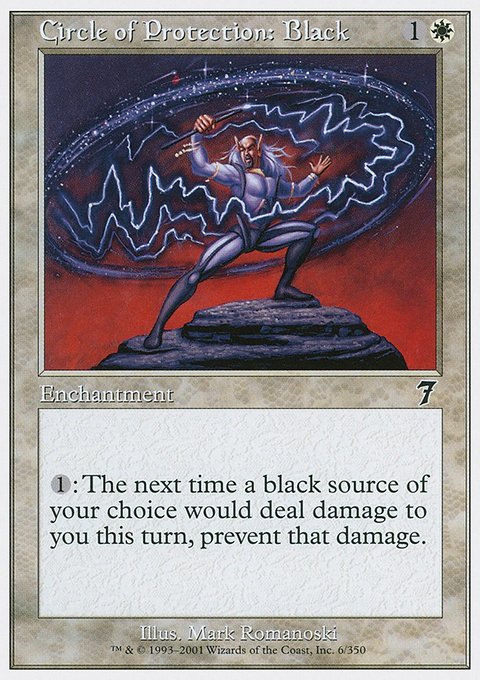 Circle of Protection: Black, Seventh Edition #6, Magic: The Gathering card