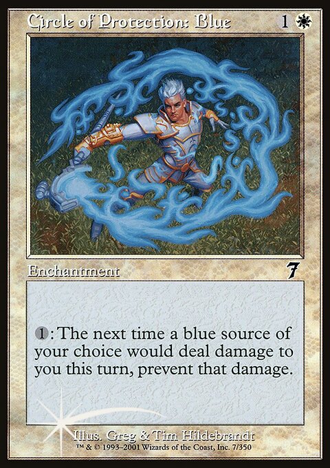 Circle of Protection: Blue, Seventh Edition #7★, Magic: The Gathering card