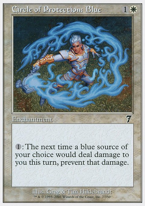 Circle of Protection: Blue, Seventh Edition #7, Magic: The Gathering card