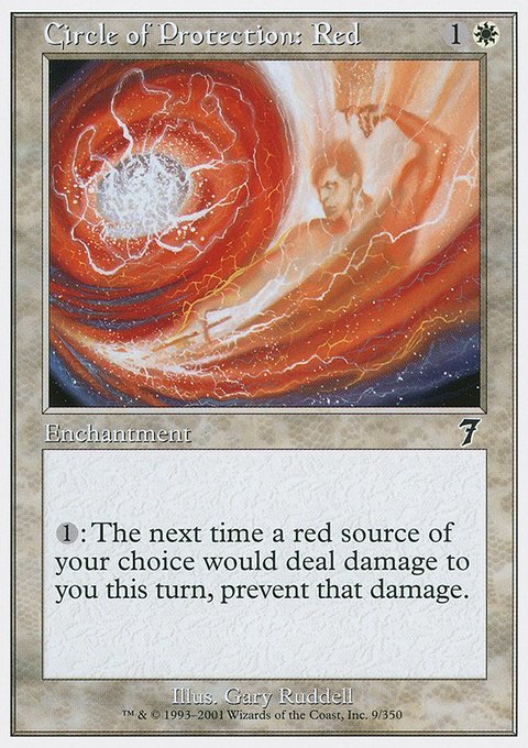 Circle of Protection: Red, Seventh Edition #9, Magic: The Gathering card