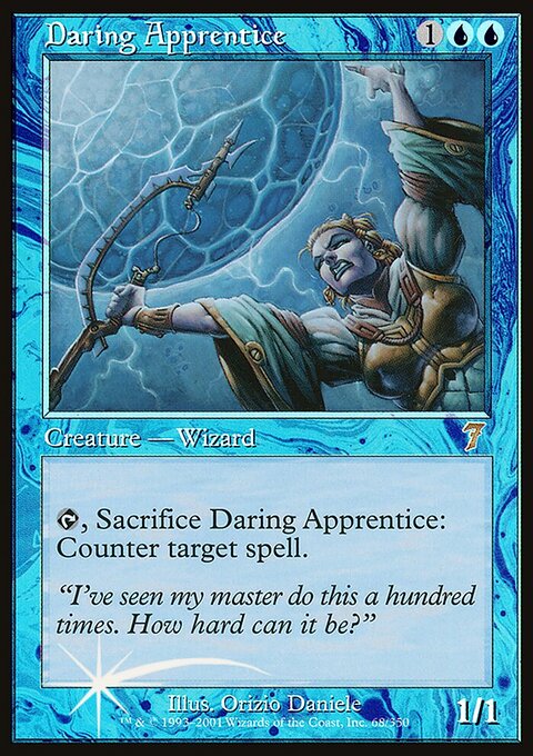 Daring Apprentice, Seventh Edition #68★, Magic: The Gathering card