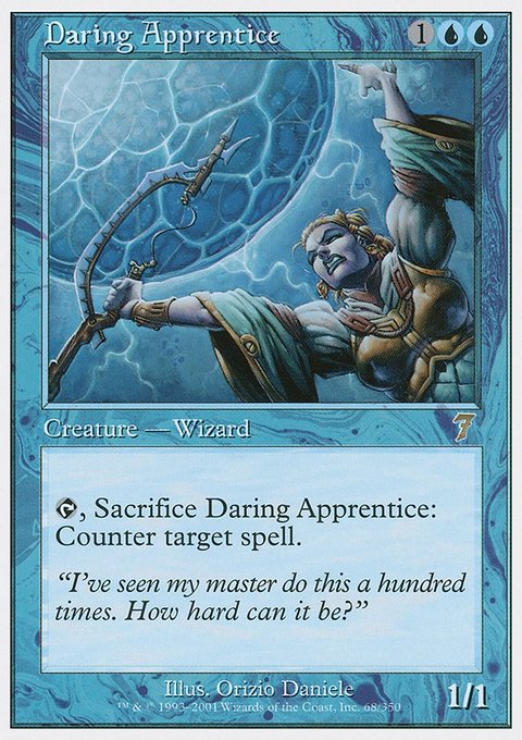 Daring Apprentice, Seventh Edition #68, Magic: The Gathering card