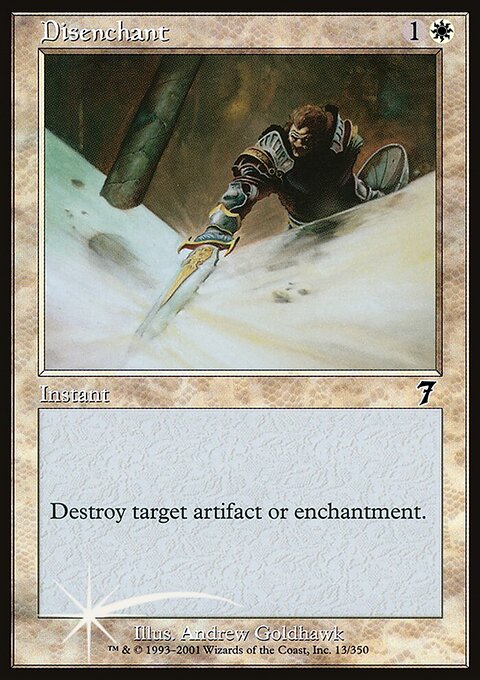 Disenchant, Seventh Edition #13★, Magic: The Gathering card