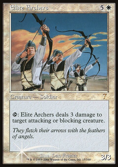Elite Archers, Seventh Edition #15★, Magic: The Gathering card