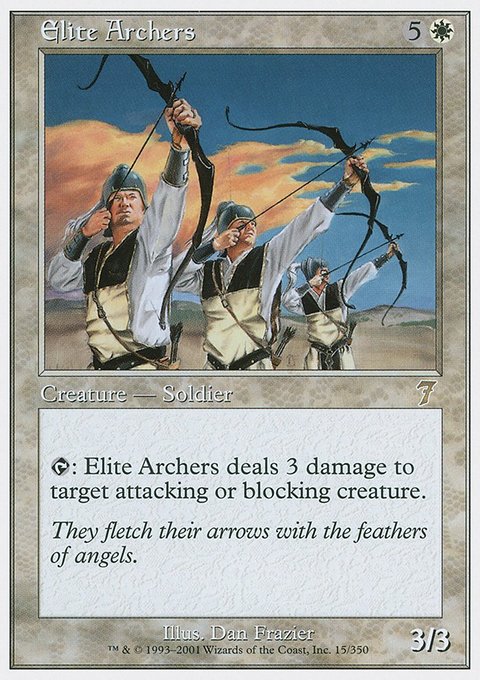 Elite Archers, Seventh Edition #15, Magic: The Gathering card