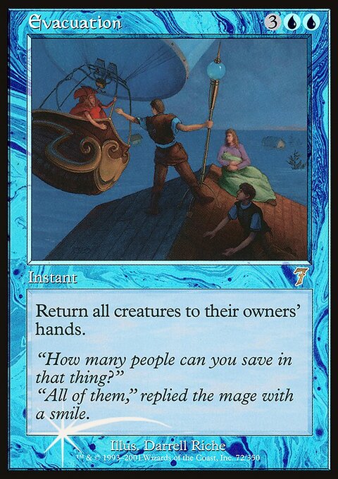 Evacuation, Seventh Edition #72★, Magic: The Gathering card