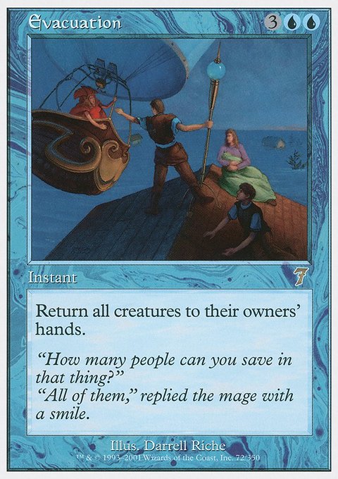 Evacuation, Seventh Edition #72, Magic: The Gathering card