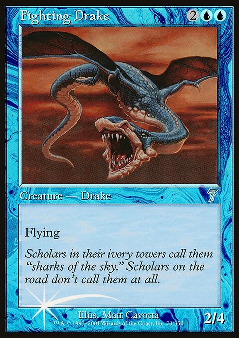 Fighting Drake, Seventh Edition #73★, Magic: The Gathering card