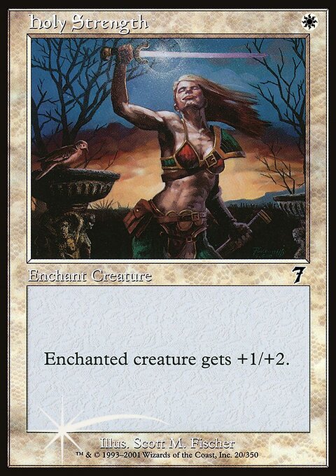 Holy Strength, Seventh Edition #20★, Magic: The Gathering card
