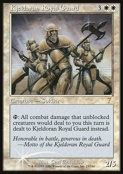 Kjeldoran Royal Guard, Seventh Edition #23★, Magic: The Gathering card