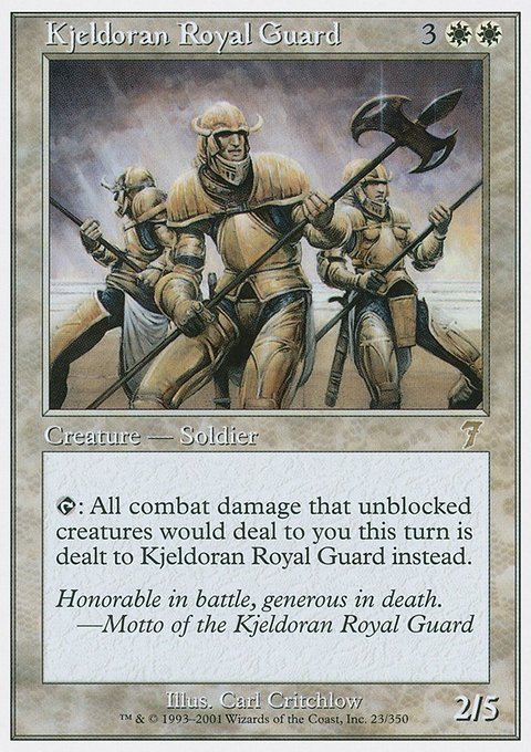 Kjeldoran Royal Guard, Seventh Edition #23, Magic: The Gathering card