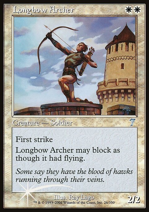 Longbow Archer, Seventh Edition #26★, Magic: The Gathering card