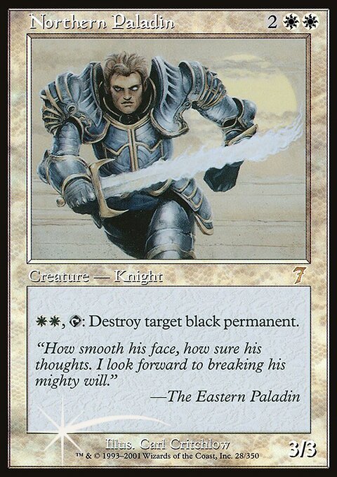 Northern Paladin, Seventh Edition #28★, Magic: The Gathering card