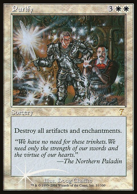 Purify, Seventh Edition #31★, Magic: The Gathering card