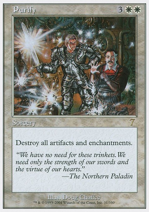 Purify, Seventh Edition #31, Magic: The Gathering card