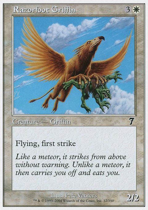 Razorfoot Griffin, Seventh Edition #32, Magic: The Gathering card