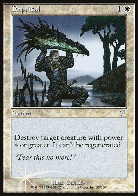 Reprisal, Seventh Edition #33★, Magic: The Gathering card