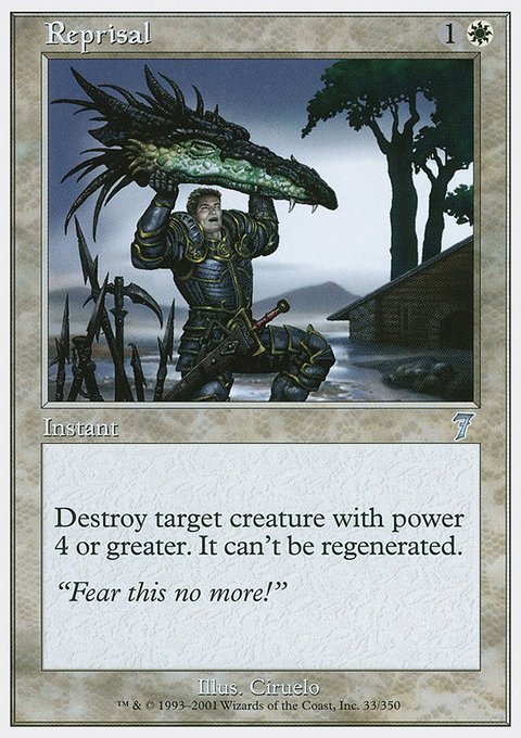 Reprisal, Seventh Edition #33, Magic: The Gathering card