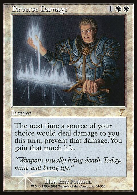 Reverse Damage, Seventh Edition #34★, Magic: The Gathering card