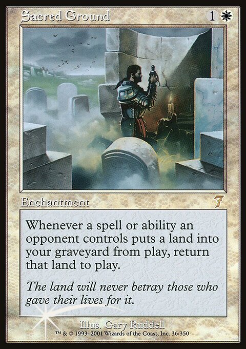 Sacred Ground, Seventh Edition #36★, Magic: The Gathering card