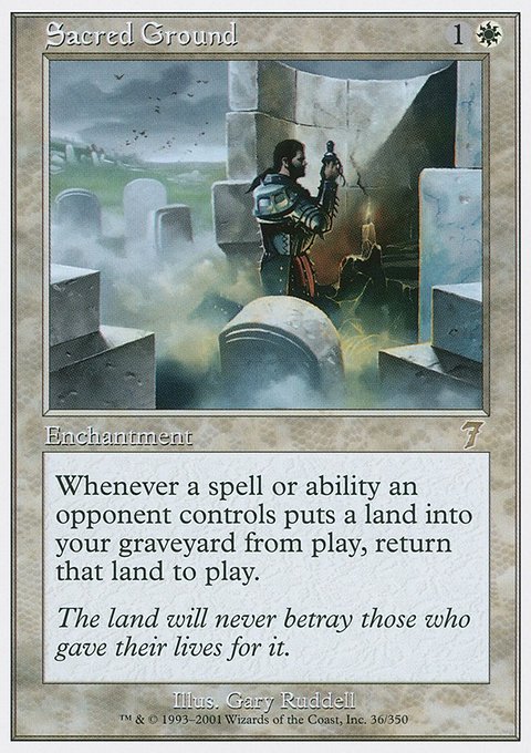 Sacred Ground, Seventh Edition #36, Magic: The Gathering card