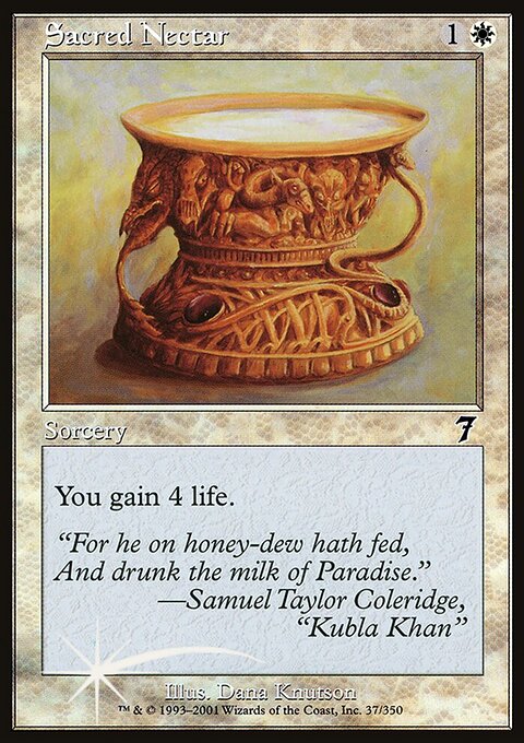 Sacred Nectar, Seventh Edition #37★, Magic: The Gathering card