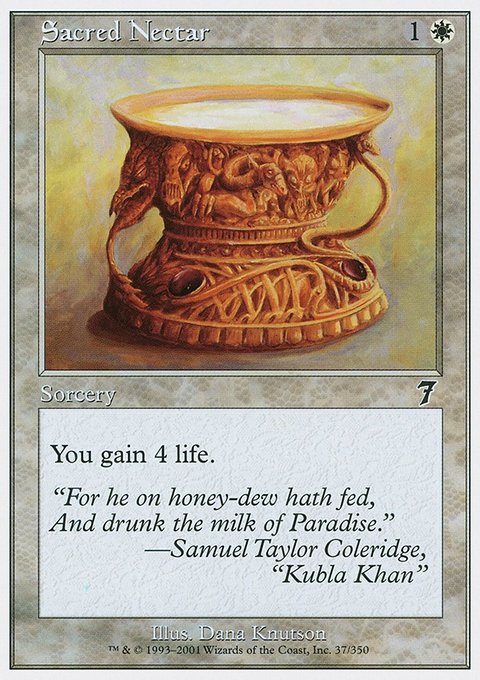 Sacred Nectar, Seventh Edition #37, Magic: The Gathering card