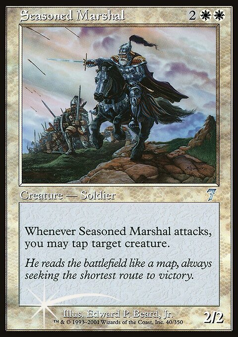 Seasoned Marshal, Seventh Edition #40★, Magic: The Gathering card