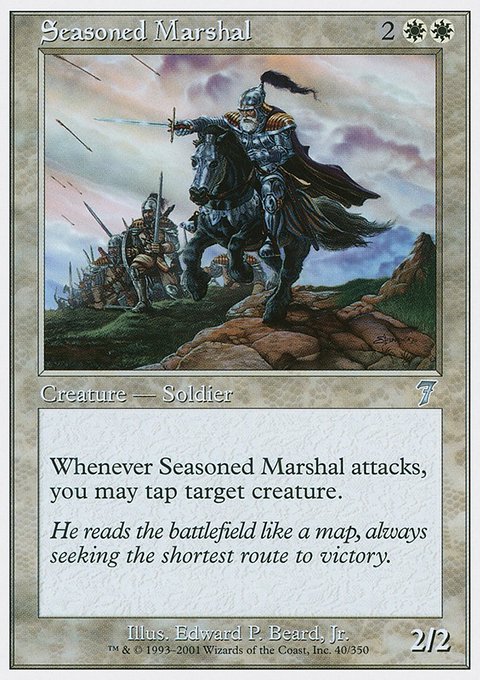 Seasoned Marshal, Seventh Edition #40, Magic: The Gathering card
