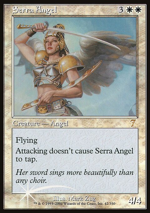 Serra Angel, Seventh Edition #42★, Magic: The Gathering card