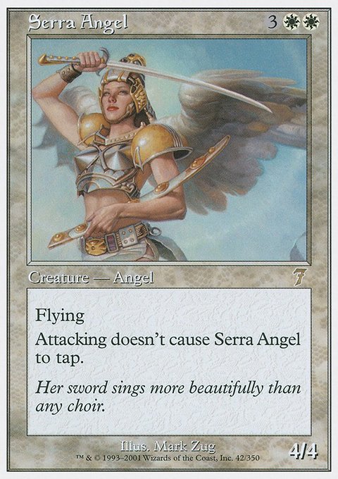 Serra Angel, Seventh Edition #42, Magic: The Gathering card
