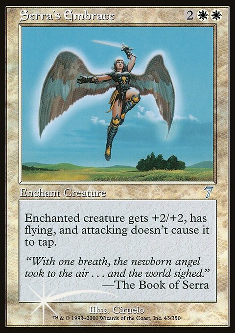 Serra's Embrace, Seventh Edition #43★, Magic: The Gathering card