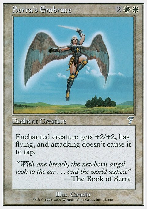 Serra's Embrace, Seventh Edition #43, Magic: The Gathering card