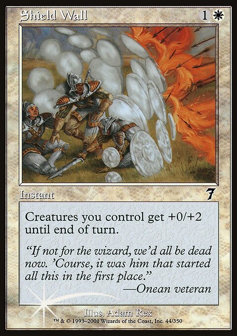 Shield Wall, Seventh Edition #44★, Magic: The Gathering card