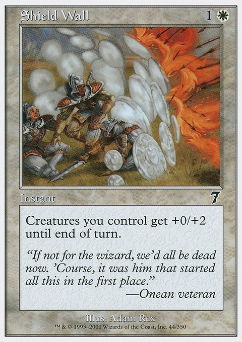 Shield Wall, Seventh Edition #44, Magic: The Gathering card