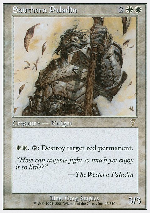 Southern Paladin, Seventh Edition #46, Magic: The Gathering card