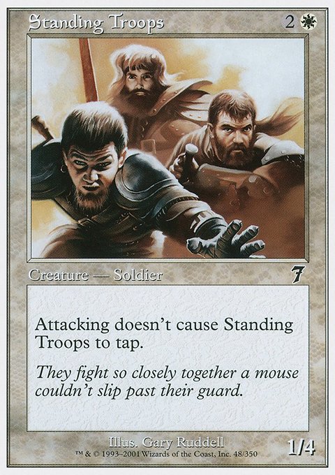 Standing Troops, Seventh Edition #48, Magic: The Gathering card