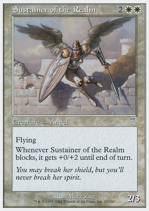 Sustainer of the Realm, Seventh Edition #52, Magic: The Gathering card
