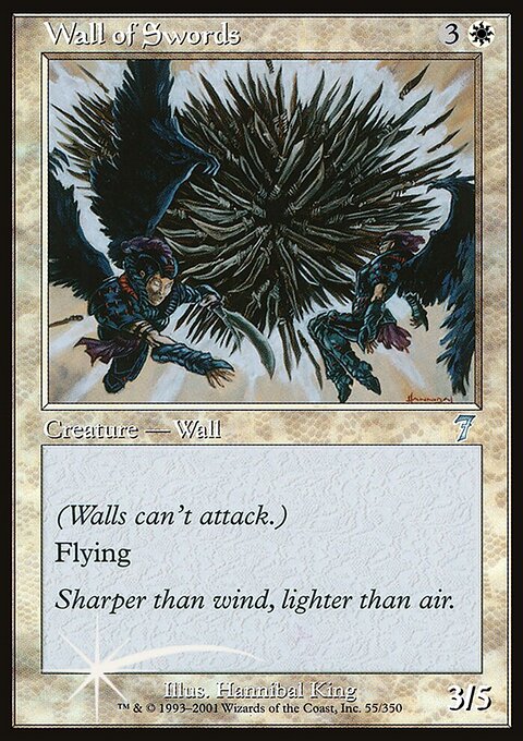 Wall of Swords, Seventh Edition #55★, Magic: The Gathering card