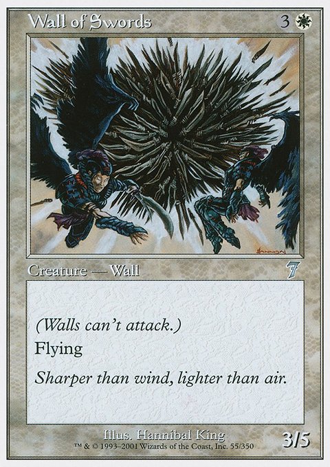 Wall of Swords, Seventh Edition #55, Magic: The Gathering card