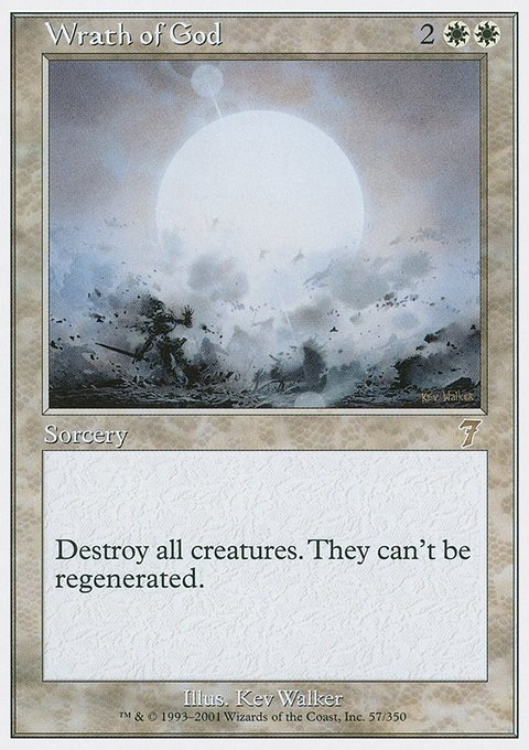 Wrath of God, Seventh Edition #57, Magic: The Gathering card