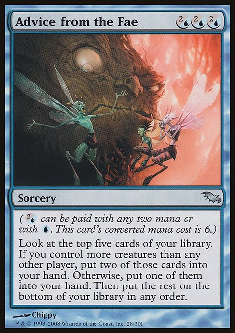 Advice from the Fae, Shadowmoor #28, Magic: The Gathering card