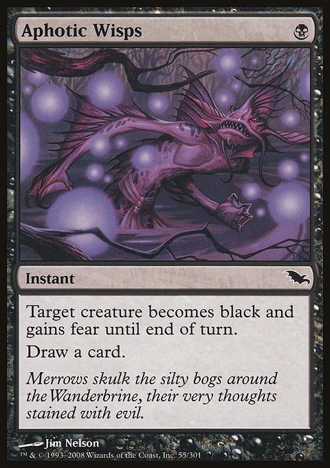 Aphotic Wisps, Shadowmoor #55, Magic: The Gathering card