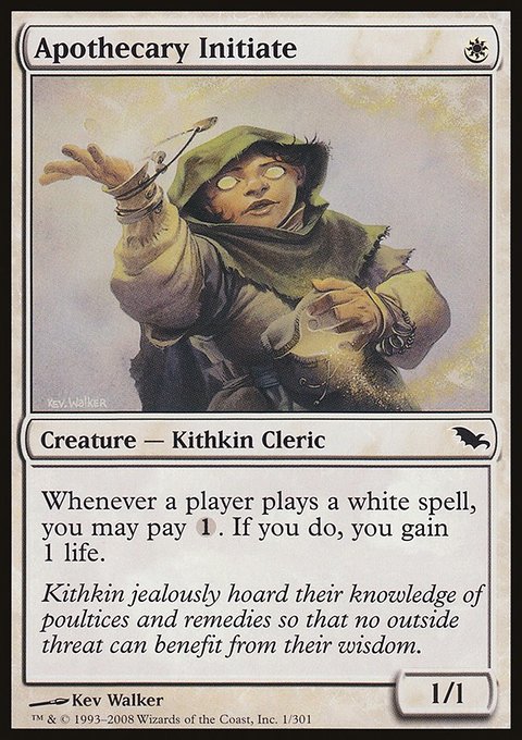 Apothecary Initiate, Shadowmoor #1, Magic: The Gathering card