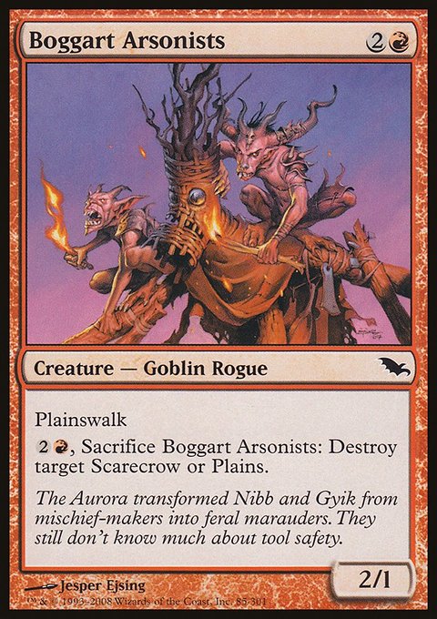 Boggart Arsonists, Shadowmoor #85, Magic: The Gathering card
