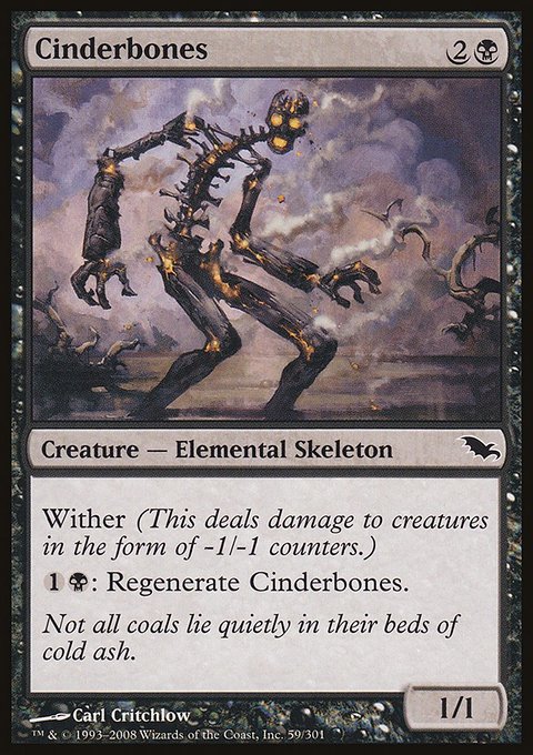 Cinderbones, Shadowmoor #59, Magic: The Gathering card