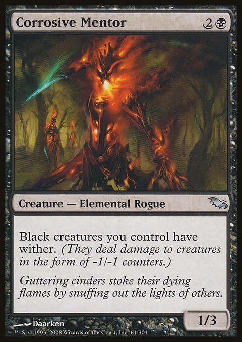 Corrosive Mentor, Shadowmoor #61, Magic: The Gathering card