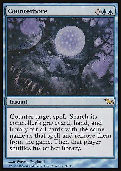 Counterbore, Shadowmoor #33, Magic: The Gathering card