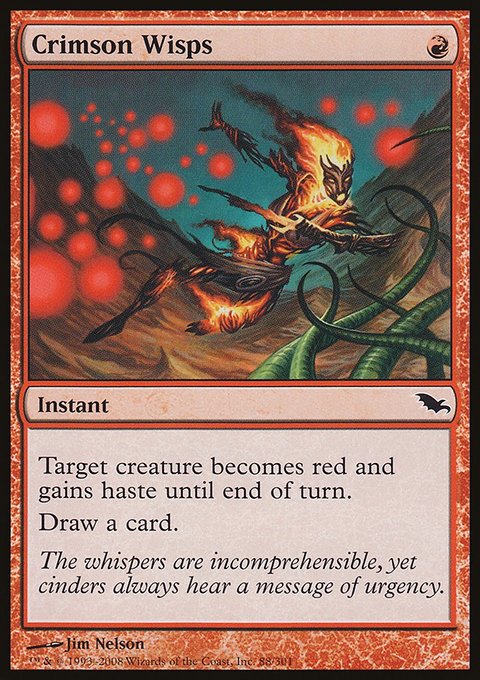 Crimson Wisps, Shadowmoor #88, Magic: The Gathering card