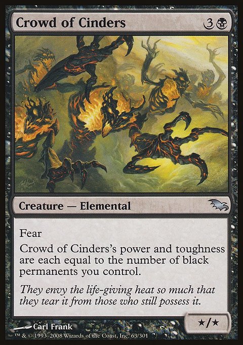 Crowd of Cinders, Shadowmoor #63, Magic: The Gathering card